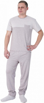 Пижама мужская Roksana №1041/46009 р. XXL бежевый 