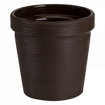 Кашпо Терра круглий 2,35 л темно-коричневий (КШ-9091)