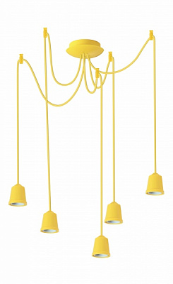 Подвес ERKA 525 5x60 Вт E27 желтый 525007 