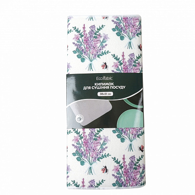 Килимок для сушіння посуду Eco Fabric 38 х 51 см лаванда