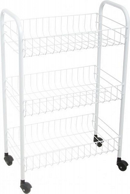 Етажерка 3-ох рівнева біла SIENA 630x410x230 мм білий