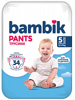 Підгузки-трусики Bambik 5 12-17 кг 34 шт.