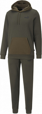 Спортивный костюм Puma HOODED SWEAT SUIT FL CL 67003470 р. L хаки