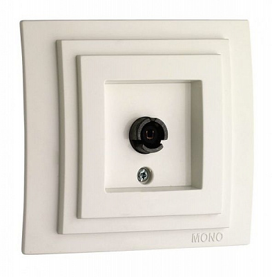 Розетка TV проходная Mono Larissa крем 103-171705-137