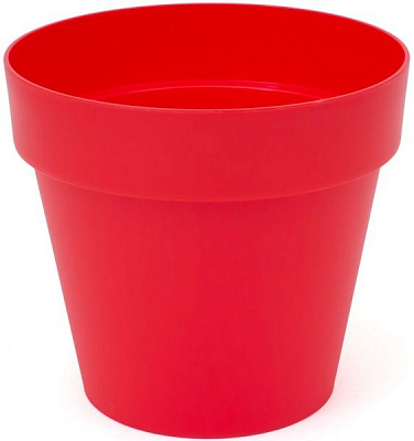 Горшок пластиковый Prosperplast Cube круглый 7л коралловый (75952-1788) 