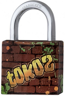 Замок навісний TOKOZ Graffiti 40 Tk1 M відкритий (амбарний)