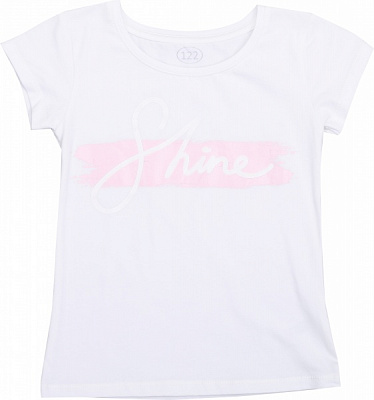 Футболка для девочки Фламинго р.122 белый с принтом 808-421 