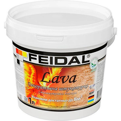 Декоративна штукатурка моделювальна Feidal Lava 1 л перламутровий