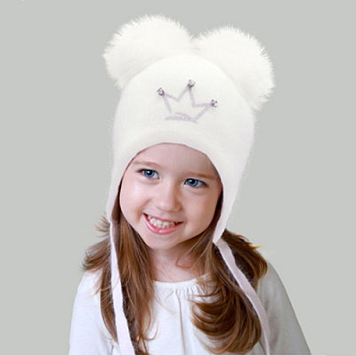Шапка для девочек Elf-kids Джой р.50 молочный 