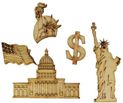 Набір заготовок Америка фанера 5 шт