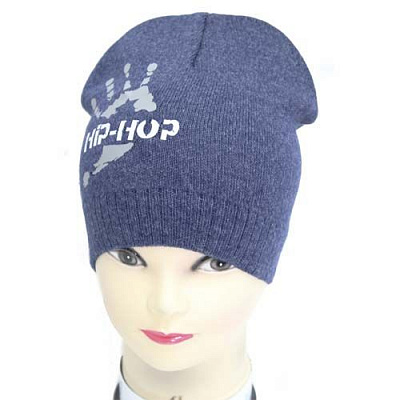 Шапка для хлопчиків Luna Kids р.50-52 сіро-синій 2095