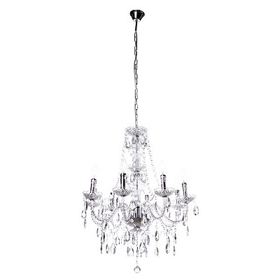 Люстра подвесная Геотон НСБ 01-8х60-909 Акрил 1-8 8xE14 прозрачный 43576 