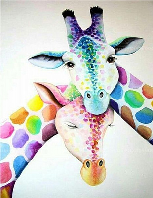 Набор для творчества со стразами на подрамнике Двое 30х40 см Діамантові ручки 