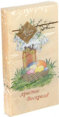 Салфетки столовые Luxy Весенний праздник 33х33 см бежевые 10 шт.