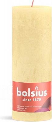 Свеча Рустик столбик SHINE 190/68 светло-желтая Bolsius