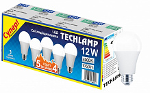 Лампа светодиодная Techlamp Промо 4+1 12 Вт A60 матовая E27 220 В 4000 К LED A60 12W 4000К E27