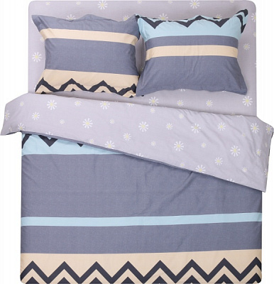 Комплект постельного белья Касабланка 2 серый с рисунком Homeline 