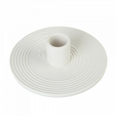 Подсвечник-тарелка керамический белый №2 12.3х12.3х3.5 см