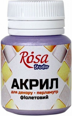 Краска акриловая 78 фиолетовый перламутр 20 мл Rosa Start