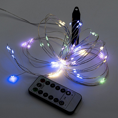 Декоративная гирлянда Altalusse (INL-2108U-100 Multicolor) встроенный светодиод (LED) 100 ламп 2 м 