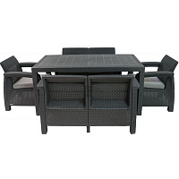 Комплект меблів Keter Corfu Fiesta set антрацит