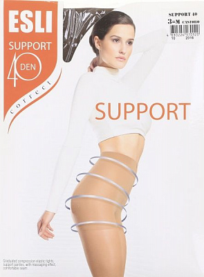 Колготки жіночі ESLI Support Support 40 den castoro р. 3 світло-коричневий