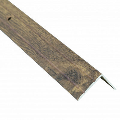 Порожек алюминиевый лестничный 24,5 х 20 мм Braz Line рифленый с отверстиями 1800 мм дуб престиж 