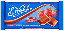 Шоколад E. Wedel молочный с клубничной начинкой 5901588016443 100 г 
