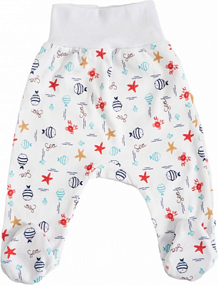 Повзунки ясельні GABBI PLZ-23-1 рибки р.62 білий із малюнком 13643
