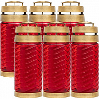 Лампада Bolsius скляна Longing, червона (49 годин)