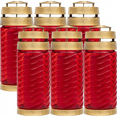 Лампада Bolsius стеклянная Longing, красная (49 часов)