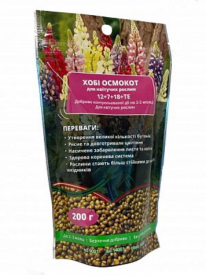 Добриво мінеральне ICL Хобі Осмокот для квітучих рослин 12-7-18+TE 2-3M 200 г