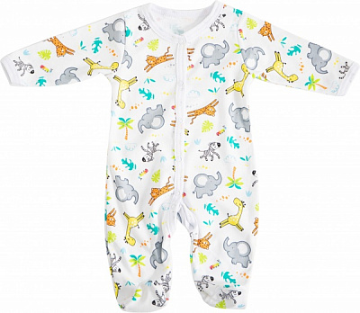 Комбінезон ясельний унісекс GABBI KB-23-1 р.74 білий із малюнком 13638