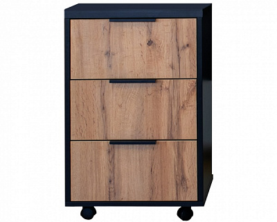 Тумба напольная DC Тумба на роликах Лаціо 700*450*450 дуб тахо/чорний 