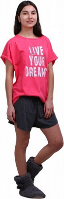 Костюм домашній жіночий La Nuit Home Dreams р. M коралово-сірий