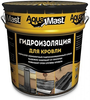 Мастика бітумно-гумова TECHNONICOL Aquamast для покрівлі 18 л