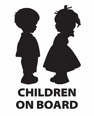 Світловідбивна наліпка LOOM Children On Board LM-10204-black для твердих поверхонь