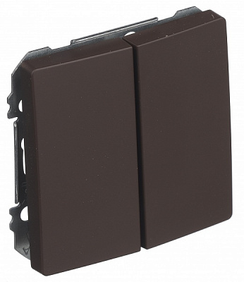 Выключатель двухклавишный Siemens Style без подсветки шоколад 5TG72701CH00
