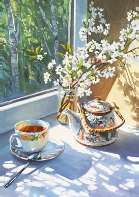 Репродукция Утренний чай 35x50 см Арт Фемелі 