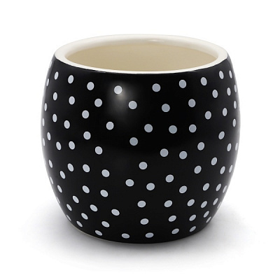 Кашпо керамическое МВМ DH-FLOWERS-27 BLACK 13 см Черный 