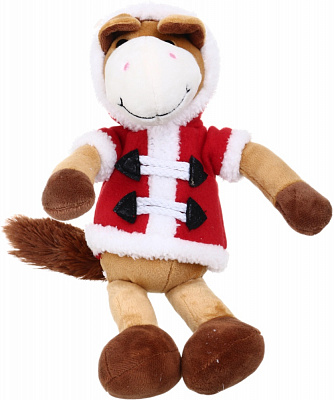 Мягкая игрушка лошадка с шарфиком коричневый (LEO25-607A/18CM)