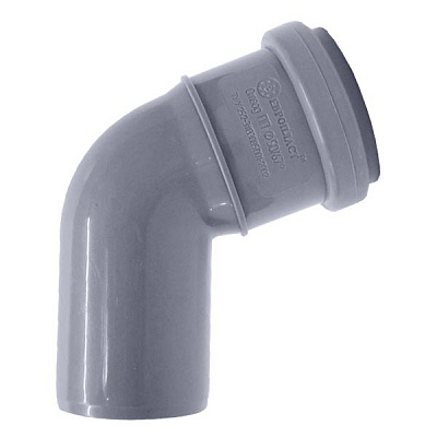 Коліно каналізаційне внутрішнє Європласт 50 мм 67.5°