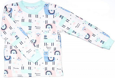 Піжама для дівчаток Татошка р.128 білий із блакитним 102202