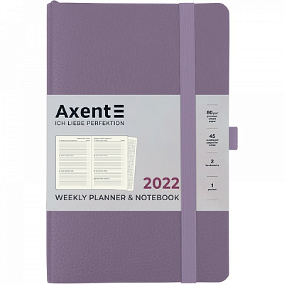 Щотижневик 2022 Partner Soft Skin бузковий А5- Axent