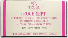 Вологі серветки Troge просочені cпиртом Troge-Sept № 200