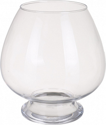 Ваза стеклянная бокал 20 см прозрачная 