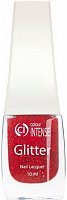Лак для нігтів Colour Intense Glitter G304 червоний 10 мл 
