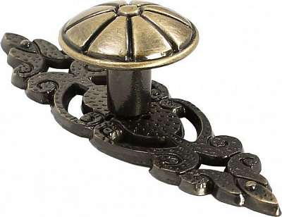 Меблева ручка антiк зелений Larvij L3.7005.083.20 антична бронза