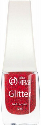 Лак для нігтів Colour Intense Glitter G304 червоний 10 мл