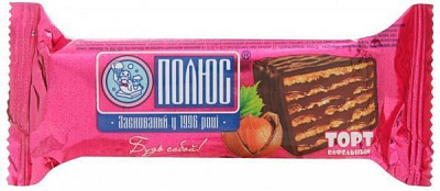 Вафлі Полюс глазуровані 60 г Фундук